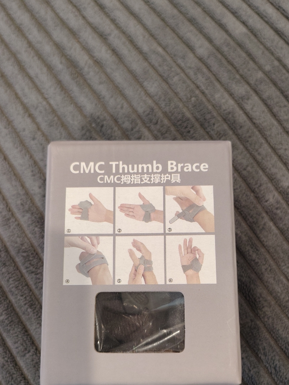 CMC Thumb Brace for Men — Gray Support Strap Left And Right Brace